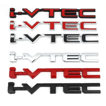 3D VTEC Logo Metallist Embleem, Rinnamärk Kleebised Auto Kleebis jaoks City Honda cb400 i-VTEC vfr800 cb750 Civic Accord Odyssey Spirior CRV MAASTUR