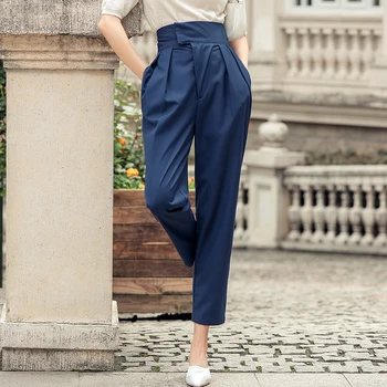 Suvel Moe Elegantne Naiste Püksid Kõrge Vöökoht Naiste Vabaaja Office Kanda Haaremi Püksid