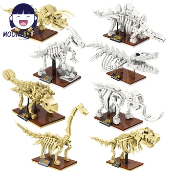3D Dinosaurused Kivistised Skelett Lepining Hoone Plokid, Tellised Dino Muuseumis Haridus-Diy Mänguasjad Lastele Kingitused