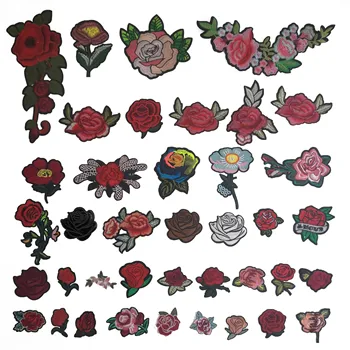 Roosi lille saab õmmeldud ja triigitud laste teksad pluus tikand DIY riided käsitöö tarvikud tarvikud 1TK müügiks