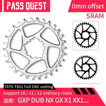 QUEST PASS GXP Chainring 0mm Offset 30T-48T Chainwheel jaoks SRAM XX1/XX1 Eagle/X01/X01 Kotkas