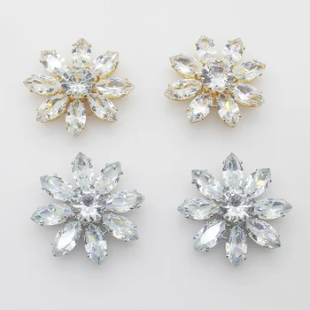 Elegantne Temperament 2 tk Kristall-Lill Diamond Nupp high-end Uhke Rõivamanused Rhinestone Snowdrop Dekoratiivsed
